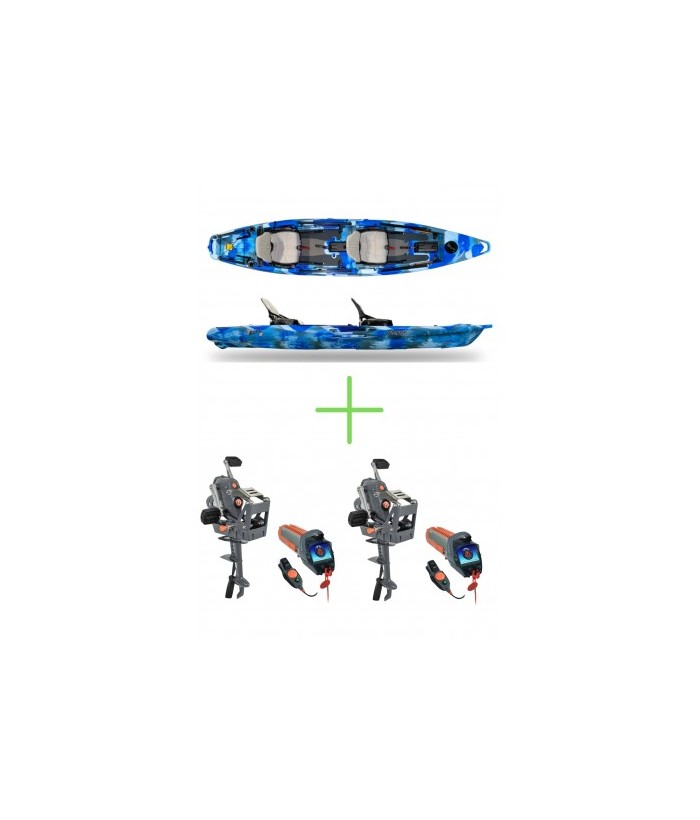 Divvietīgs makšķerēšanas kajaks FEELFREE LURE TANDEM - MOTORDRIVE 48V PEDAL