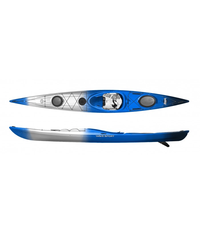 Vienvietė baidarė WAVESPORT HYDRA 145 CORETOUR su vairo sistema
